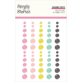Simple Stories True Colors Enamel Dots Embellishments  
