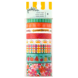 Pebbles Fun In The Sun Washi Tape 8/Pkg