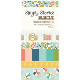 Simple Stories Summer Snapshots Washi Tape 5/Pkg  