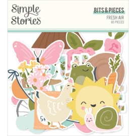 Simple Stories Fresh Air Bits & Pieces Die-Cuts 60/Pkg