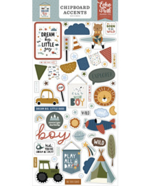 Echo Park Dream Big Little Boy Chipboard Accents 