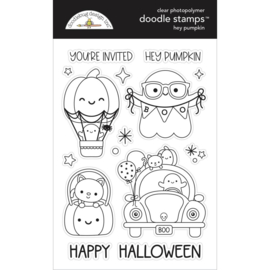 Doodlebug Clear Doodle Stamps Hey Pumpkin preorder