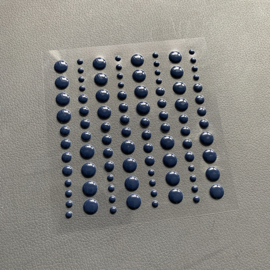 Simple and Basic Adhesive Enamel Dots Dark Blue (96pcs)