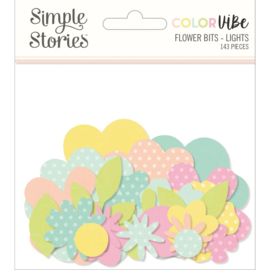 Color Vibe Cardstock Flowers Bits & Pieces 143/Pkg Lights  