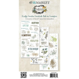 49 And Market Krafty Garden Rub-On Transfer Set Essentials PREORDER