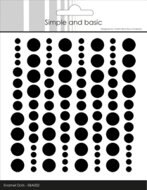 Simple and Basic Adhesive Enamel Dots Jet Black (96pcs)