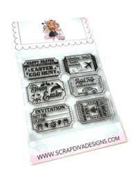Scrapdiva Ticket Stamp Set