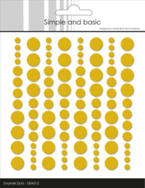 Simple and Basic Adhesive Enamel Dots Mustard (96 pcs)