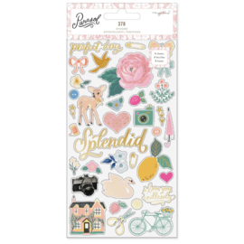 Maggie Holmes Parasol Sticker Book Gold Foil Accents 378/Pkg  