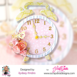 Scrapdiva Vintage Alarm Clock Mini Album