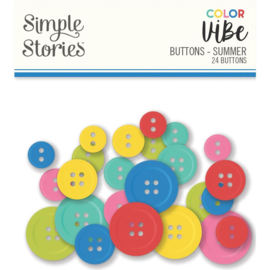 Color Vibe Buttons 24/Pkg Summer  