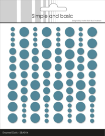 Simple and Basic Adhesive Enamel Dots Aqua (96 pcs)