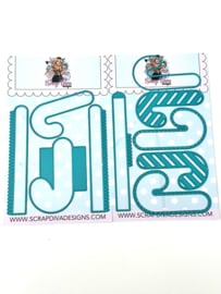 Scrapdiva  Candy Cane Gift Box  