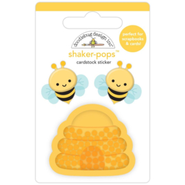Doodlebug Shaker-Pops 3D Stickers Beehive