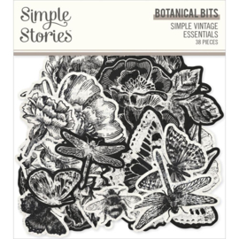 Simple Vintage Essentials Bits & Pieces Die-Cuts 38/Pkg Botanical  