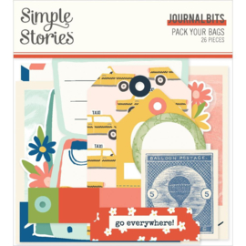 Simple Stories Pack Your Bags Bits & Pieces Die-Cuts 26/Pkg Journal 