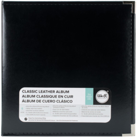 We R Classic Leather D-Ring Album 8.5"X11" Black