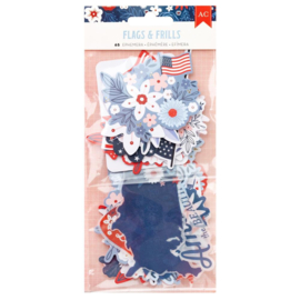 American Crafts Flags And Frills Ephemera Die-Cuts 65/Pkg Gold Foil Icons