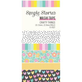 Simple Stories Crafty Things Washi Tape 5/Pkg