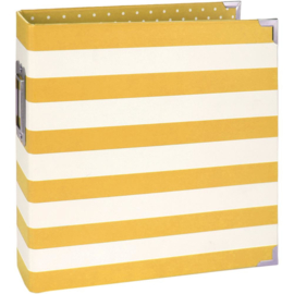 Simple Stories Sn@p! Designer Binder 6"X8" Yellow Stripe