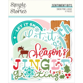 Simple Stories Snow Pine Lodge Bits & Pieces Sentiment 