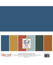 Echo Park Dream Big Little Boy 12x12 Inch Coordinating Solids Paper Pack