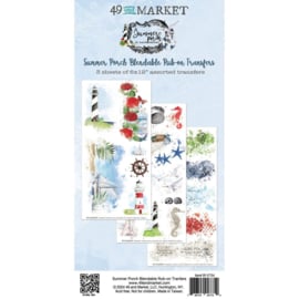 49 And Market Summer Porch Rub-on Transfer Set Blendable 