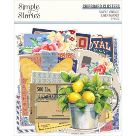 Simple Stories Simple Vintage Linen Market Chipboard Clusters PREORDER