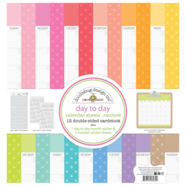 Doodlebug Day To Day Calendar Assortment Pack 12/Pkg Rainbow 