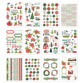 Simple Stories Sticker Book 12/Sheets Santa's Village  