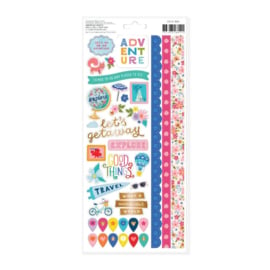 Paige Evans Adventurous Cardstock Stickers 6"X12" 81 Pieces  