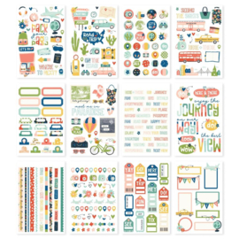 Simple Stories Sticker Book 12/Sheets Pack Your Bags  
