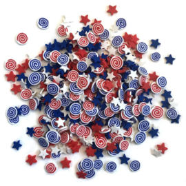 Buttons Galore Sprinkletz Embellishments 12g Star Spangled 