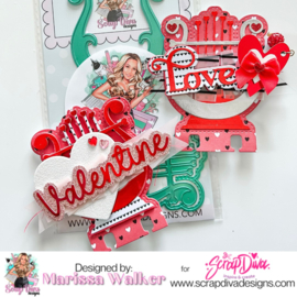 Scrapdiva Valentine Harp Memorydex  
