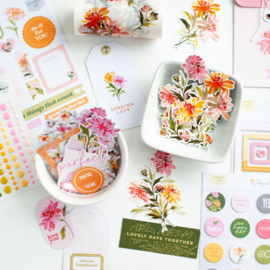 PinkFresh Cardstock Die-Cuts Ephemera Pack Chrysanthemum
