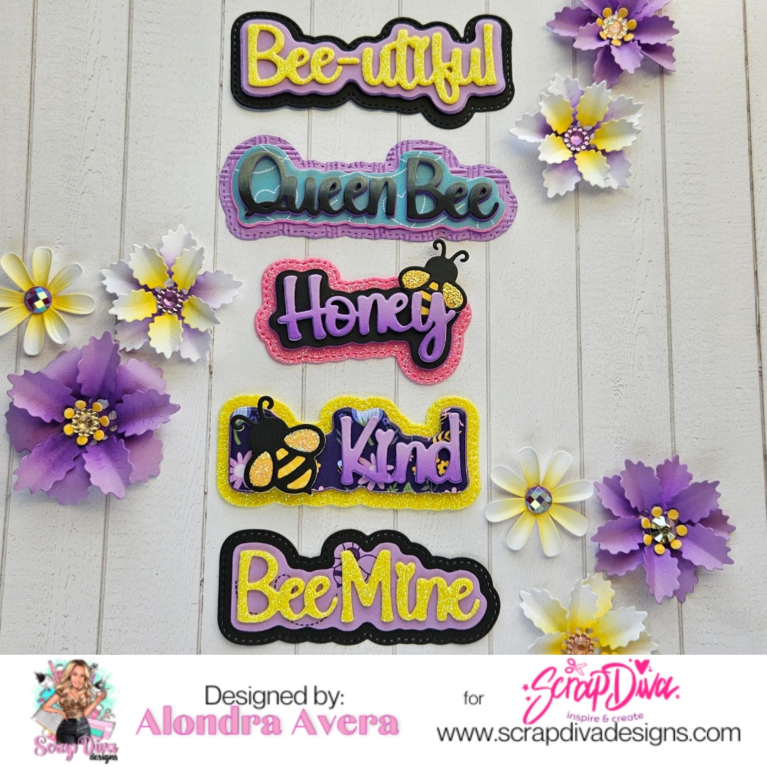 Scrapdiva Bee Words #1