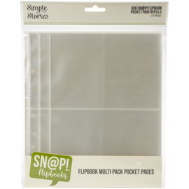 Simple Stories Sn@p! Pocket Pages For 6"X8" Flipbooks 10/Pkg Multi Pack