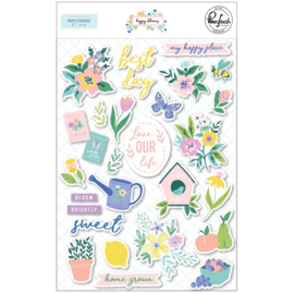 PinkFresh Puffy Stickers Happy Blooms