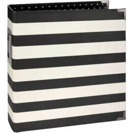 Simple Stories Sn@p! Designer Binder 6"X8" Black Stripe