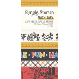 Simple Stories Say Cheese Classic Mouse Washi Tape 5/Pkg PREORDER