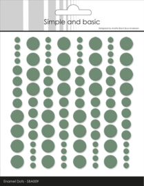 Simple and Basic Adhesive Enamel Dots Eucalyptus (96 pcs)