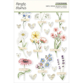 Simple Stories Sticker Book 12/Sheets Simple Vintage Meadow Flowers PREORDER