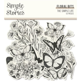 Simple Stories The Simple Life Bits & Pieces Die-Cuts 55/Pkg Floral  