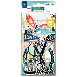 Vicki Boutin Print Shop Ephemera Cardstock Die-Cuts Journaling  