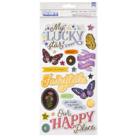 Crate Paper Moonlight Magic Thickers Stickers 50/Pkg Star Struck - Phrase - Gold Foil  