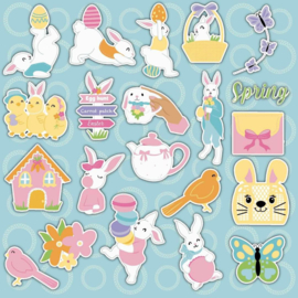Scrapdiva  Hello Spring Chipboard Stickers