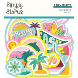 Simple Stories Just Beachy Bits & Pieces Die-Cuts 39/Pkg Sticker  