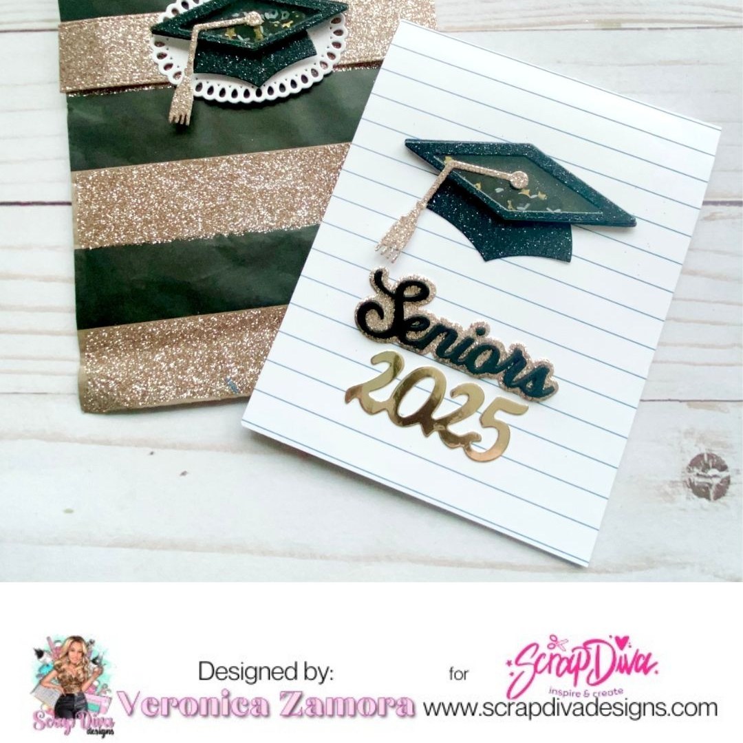 Scrapdiva Graduation Cap Shaker  preorder
