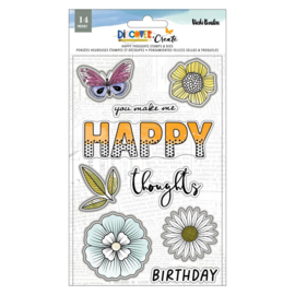 Vicki Boutin Discover + Create Stamp And Die Set Happy Thoughts  