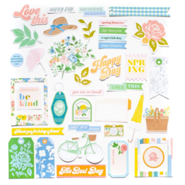 Pinkfresh Cardstock Die-Cuts Ephemera Pack Flower Market 